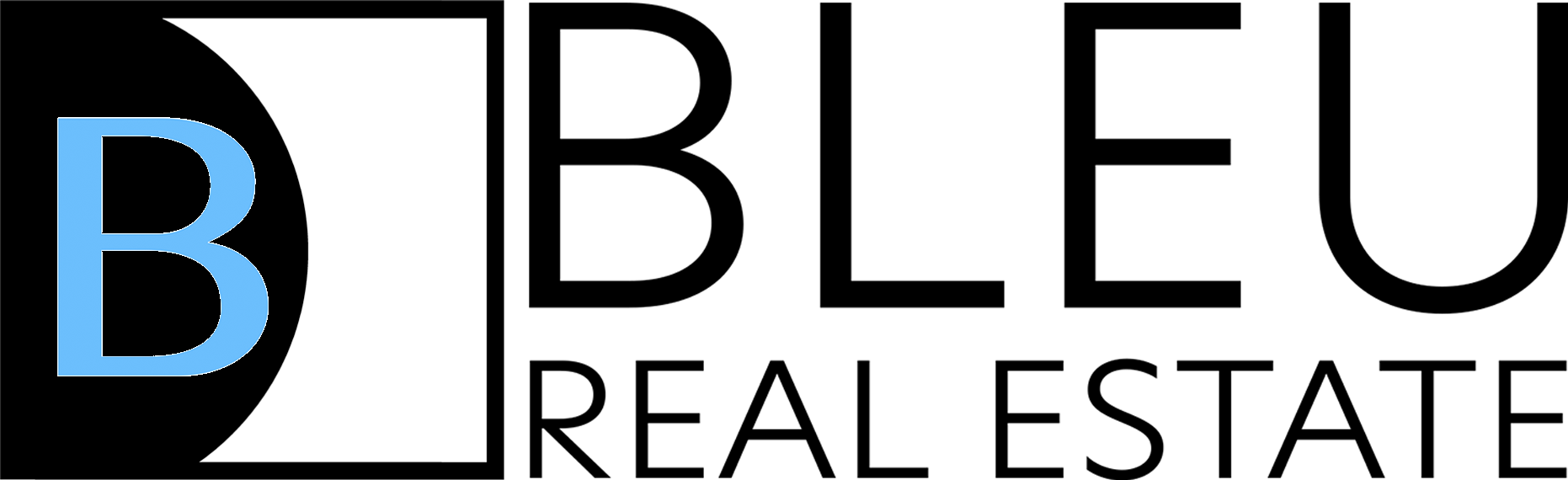 BLEU Real Estate Logo - black horizontal